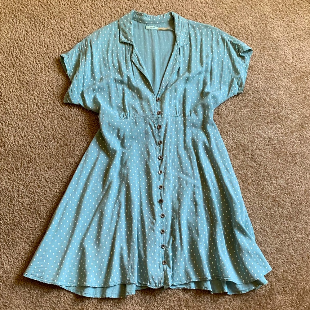 UO Kimchi Blue Dress Retro Style Polka Dots
